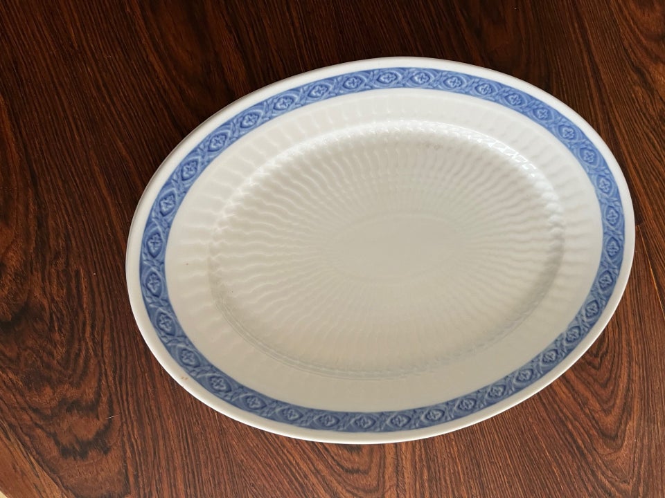 Porcelæn Blå Vifte Fad 11508