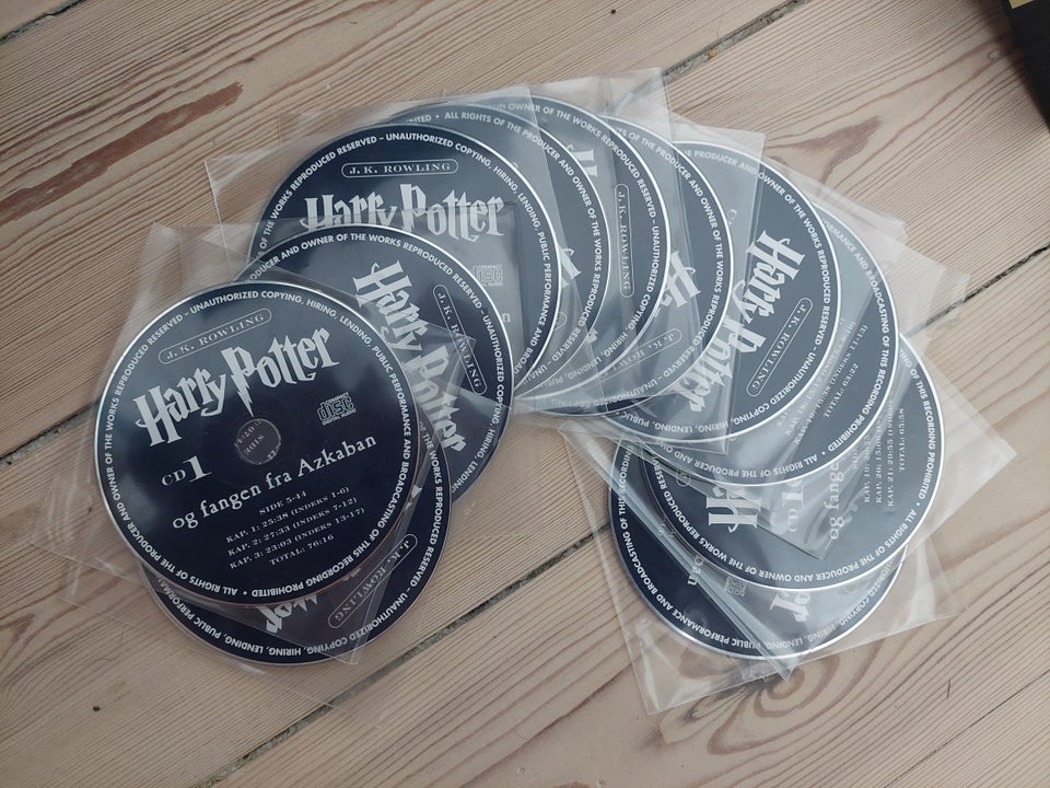 Harry Potter lydbog på cd'er, J. K.