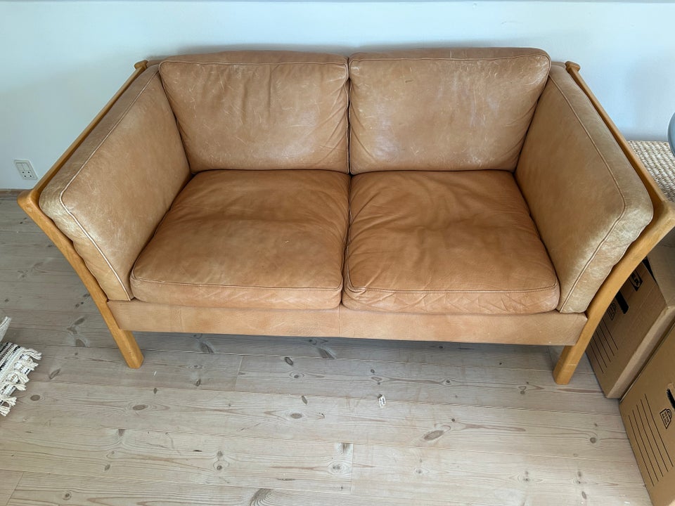 Sofa, læder, 2 pers.