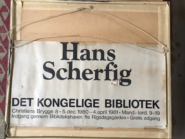 Plakat i sølvramme Hans Scherfig