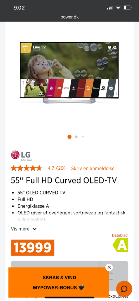 LG LG55EG91055 55"