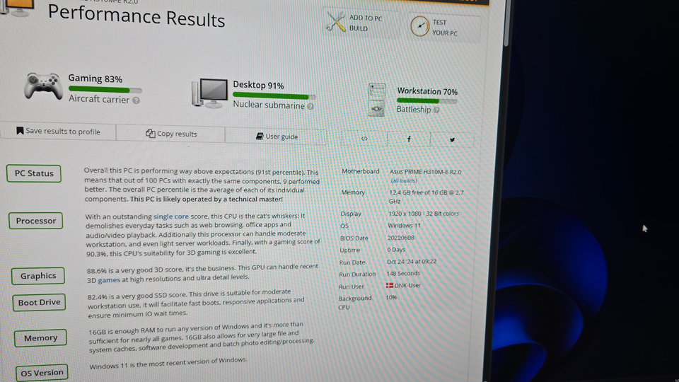 Selvbyg, 4 Ghz, 16 GB ram