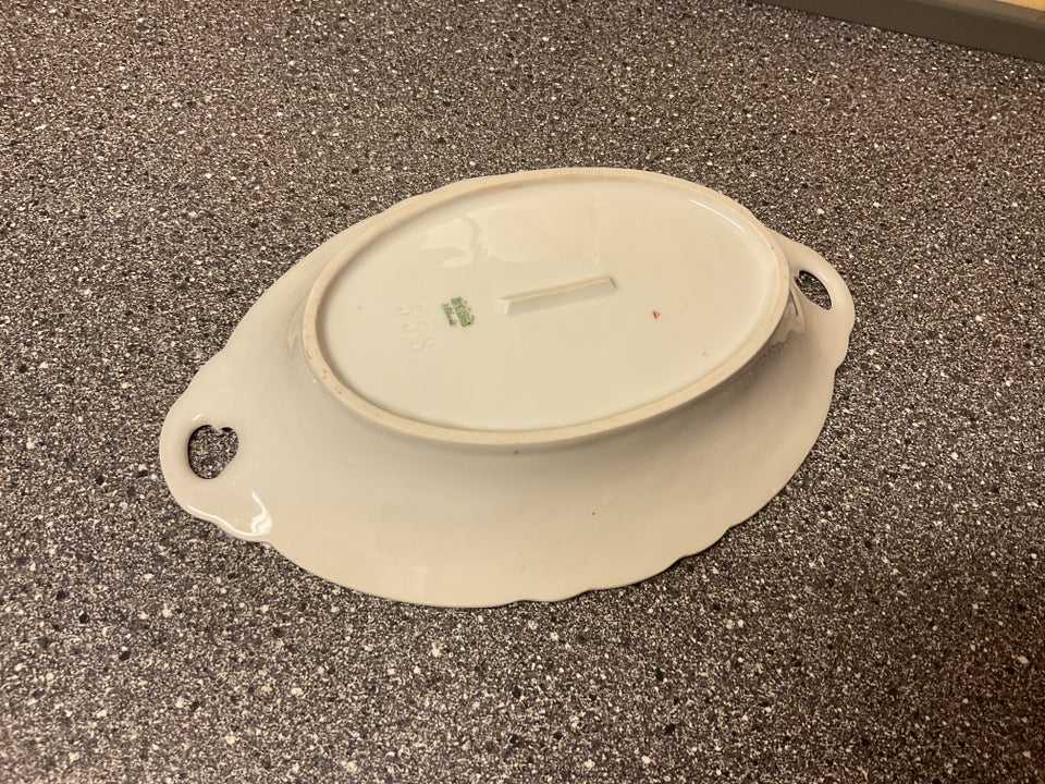 Porcelæn Oval Skål Kagefad