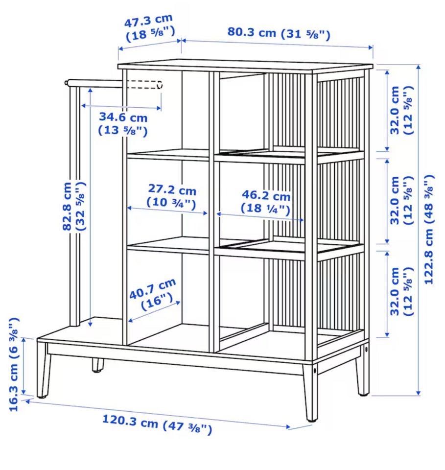 Reol, Ikea NORDKISA REOL , b: 120 d: