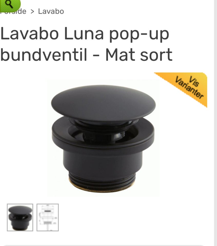 Håndvask, hvid, Lavabo Boxo