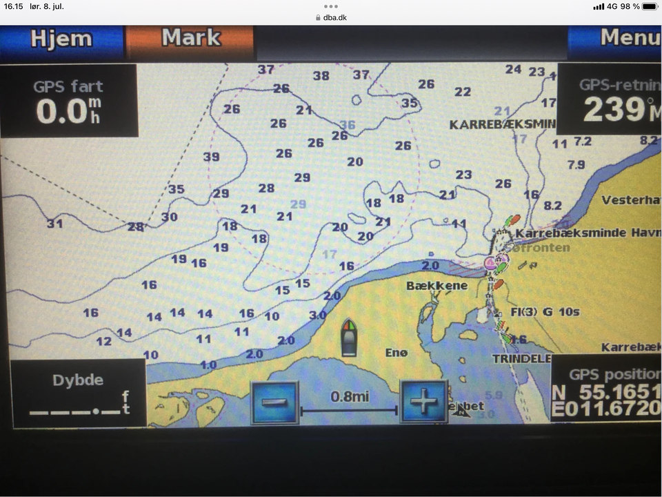 Garmin 720.S Touch kortplot...