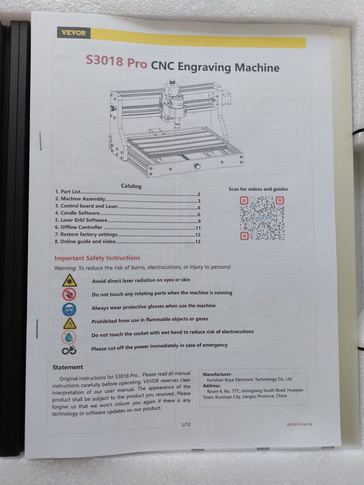 CNC VEVOR S3018 PRO