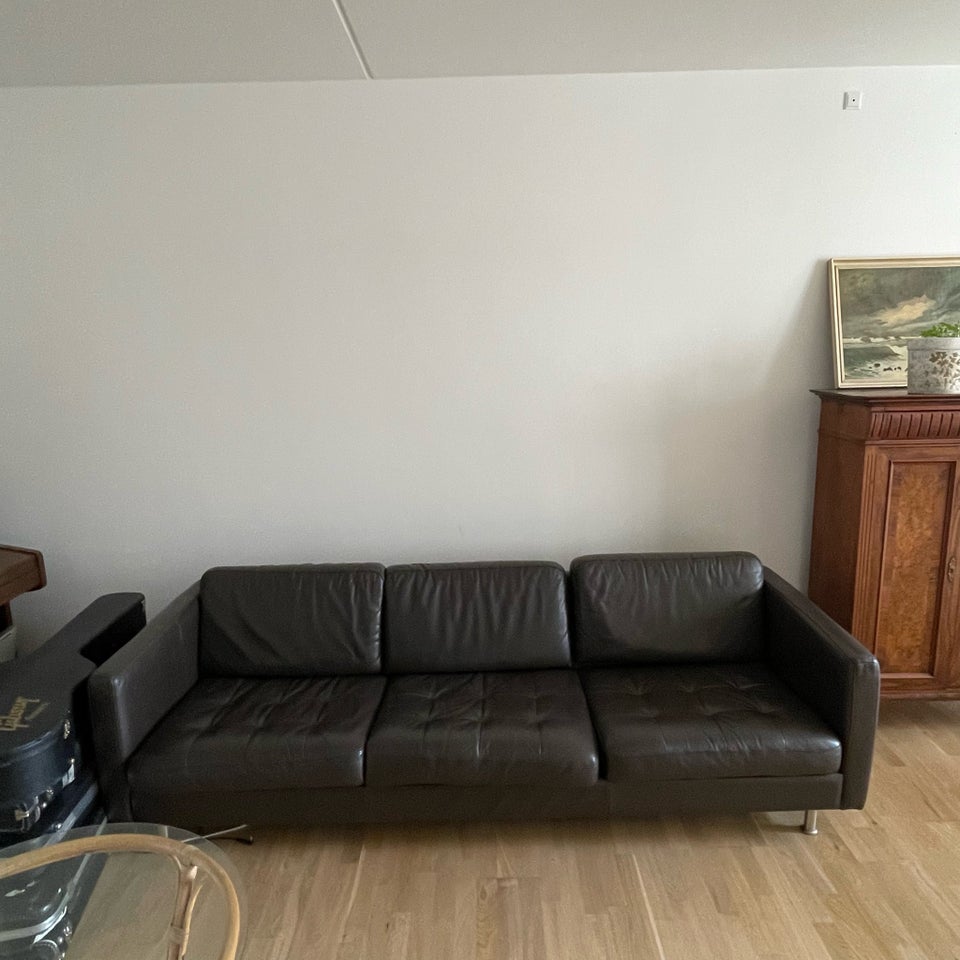 Sofa, læder, 3 pers.