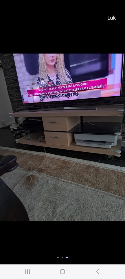 Tv bord, Træ og glas i mellem, andet