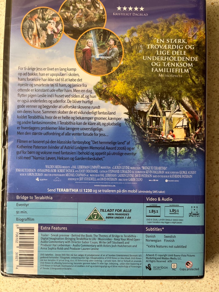 Terabithia et hemmligt land, DVD,