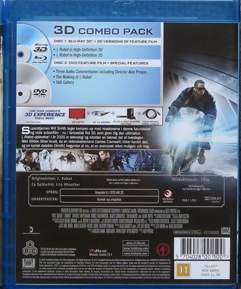 I, Robot. 3D, Blu-ray