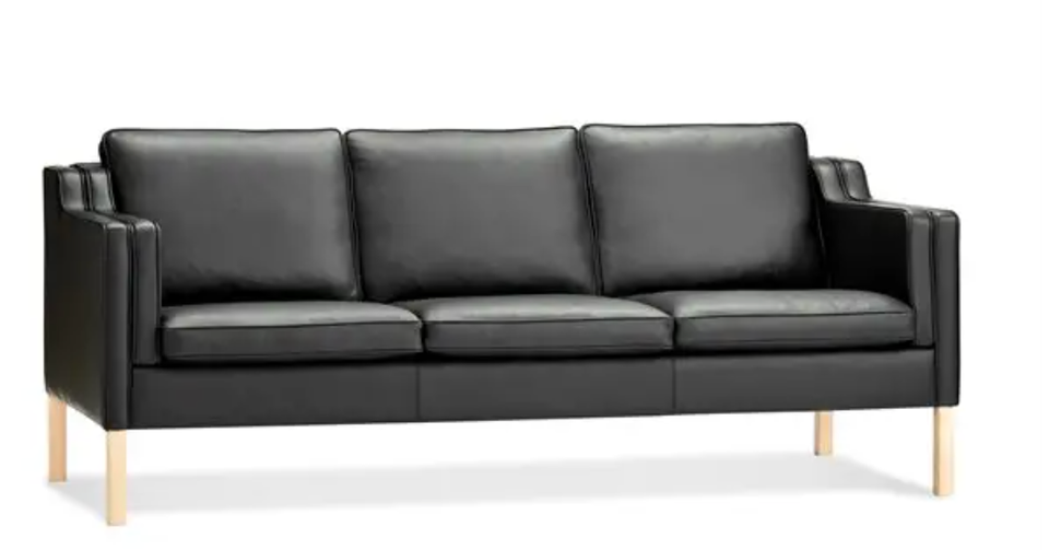 Sofa, læder, 3 pers.