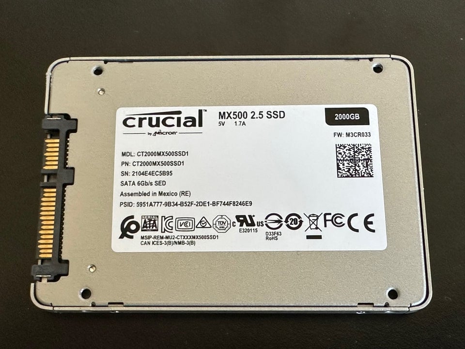 Crucial, 2000 GB, Perfekt