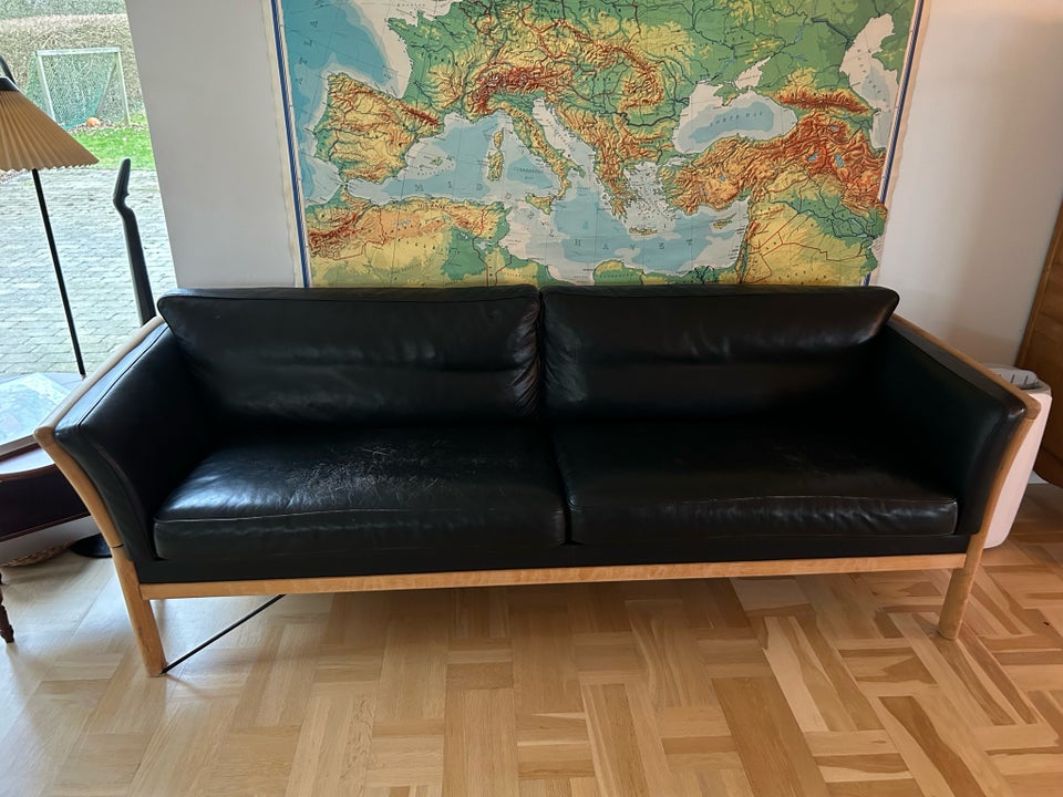 Sofa, læder, 3 pers.