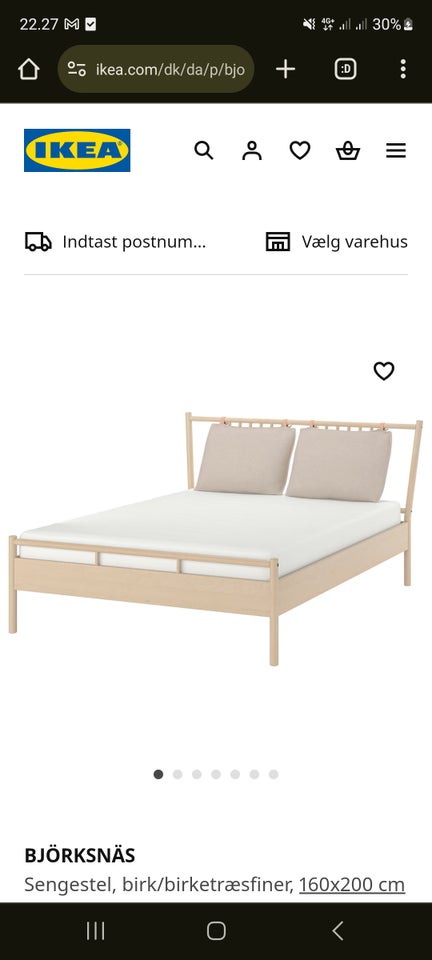 Sengeramme Björksnäs fra ikea b: