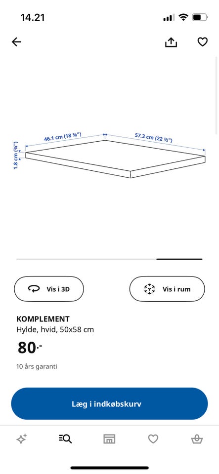 Hylde, Ikea Komplement