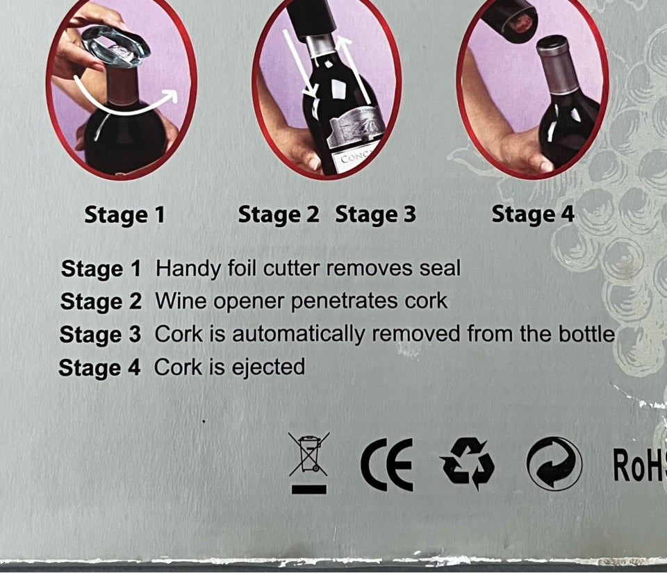 Elektronisk Vin åbner , Corkscrew