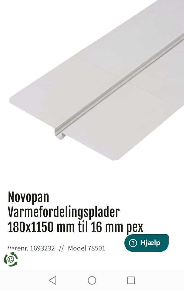 Novopan Varmefordelingsplader