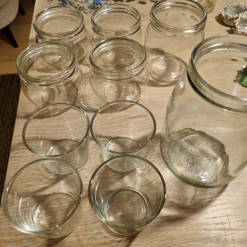 Glas, Til sterinlys, småkager. Osv