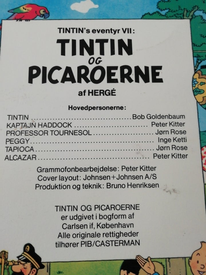 LP, TINTIN, OG PICAROERNE