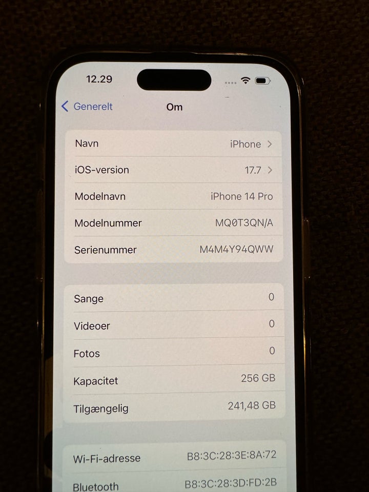 iPhone 14 Pro, 256 GB, grå