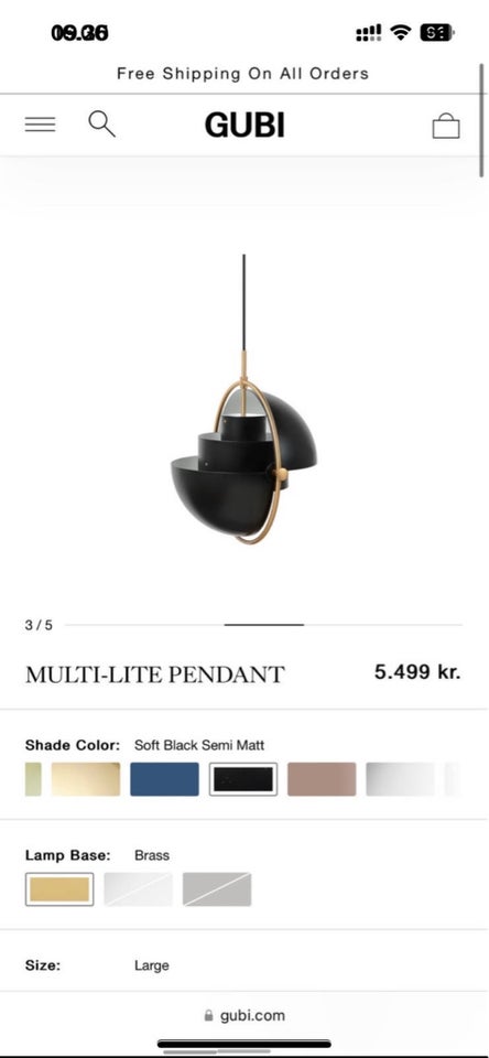 GUBI Multi-Lite Pendant  Pendel