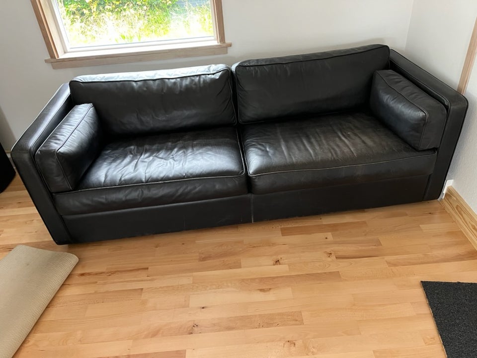 Sofa, læder, 3 pers.