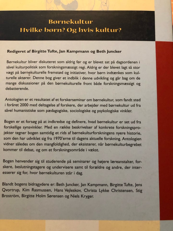 Børnekultur. Hvilke børn? Og