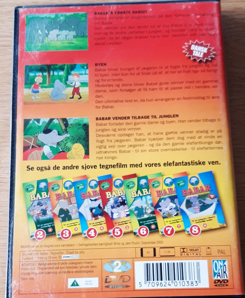 Babar, DVD, tegnefilm