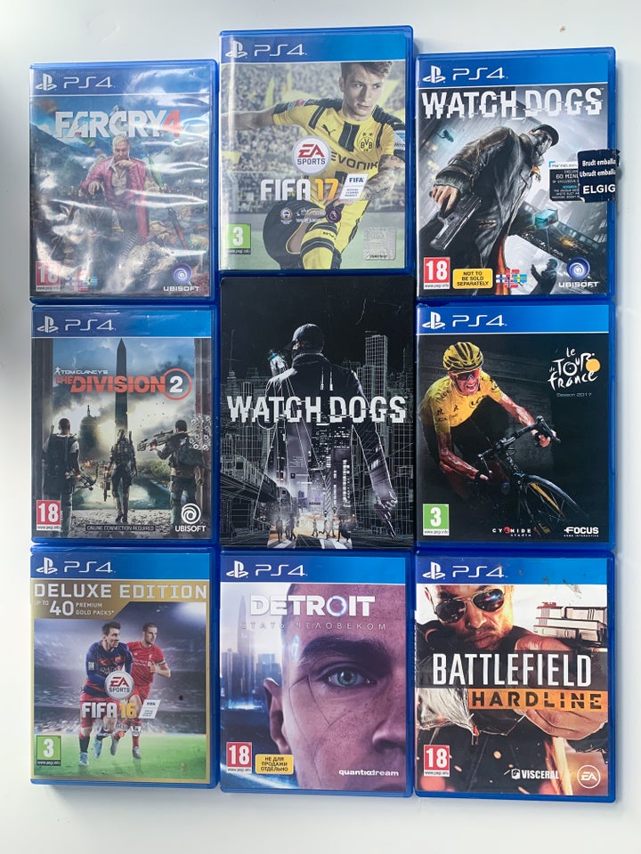 Blandede Playstation 4 spil - 30 kr.