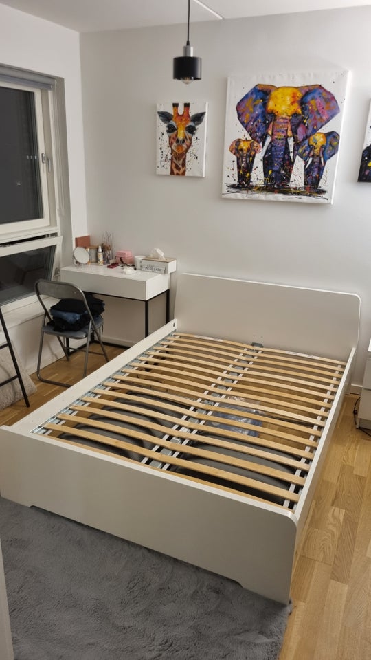 Sengeramme, Ikea Malm, b: 140 l: 200