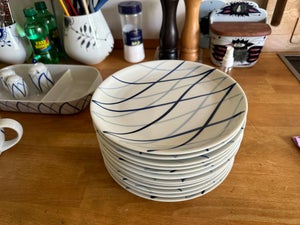 Porcelæn Tallerken Danild/Blå