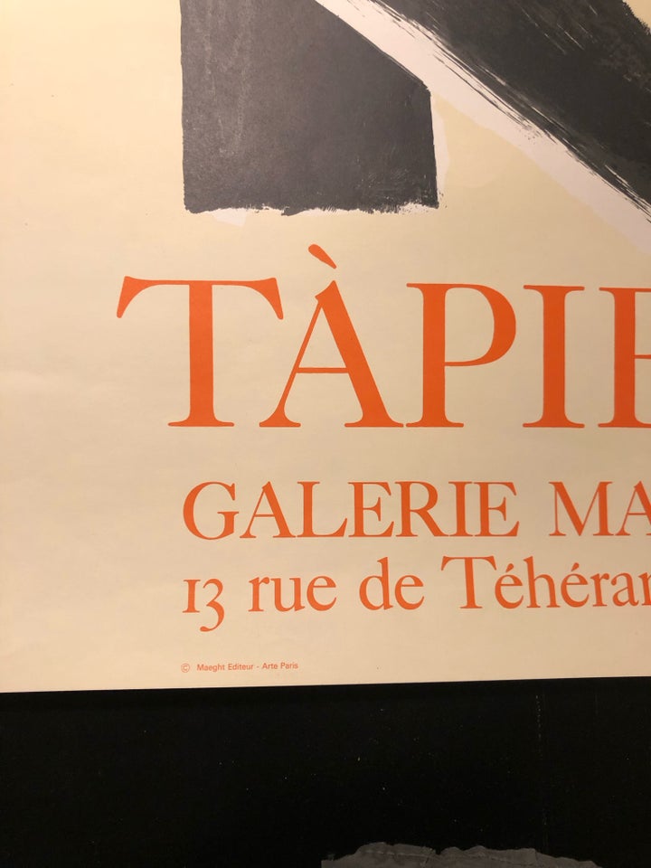 Fransk plakat, Tapies, b: 50 h: 65