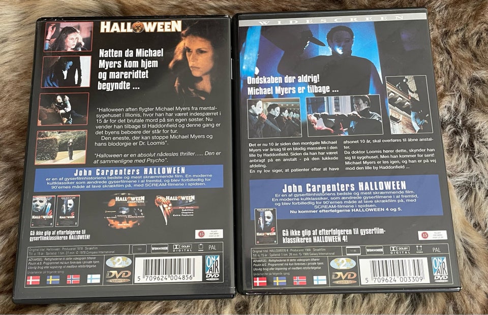 Halloween og Halloween 4, DVD,