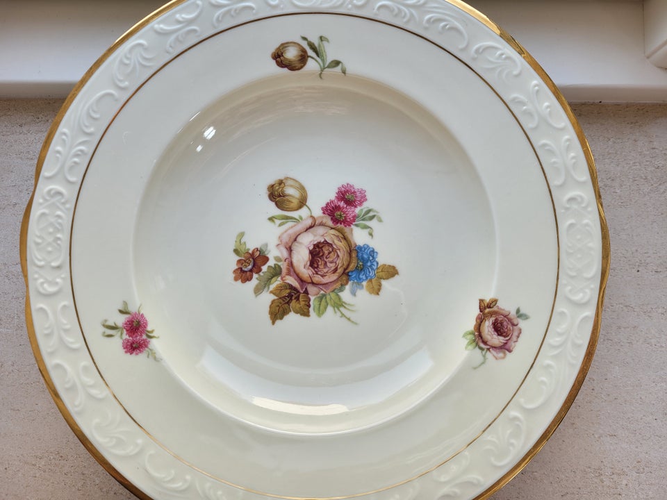 Porcelæn Tallerken Dyb KPM Roser