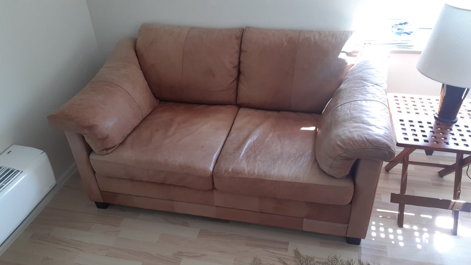 Sofa, ruskind, 2 pers.