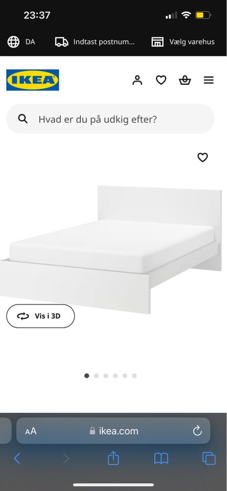 Sengeramme, IKEA MALM , b: 180 l: 200