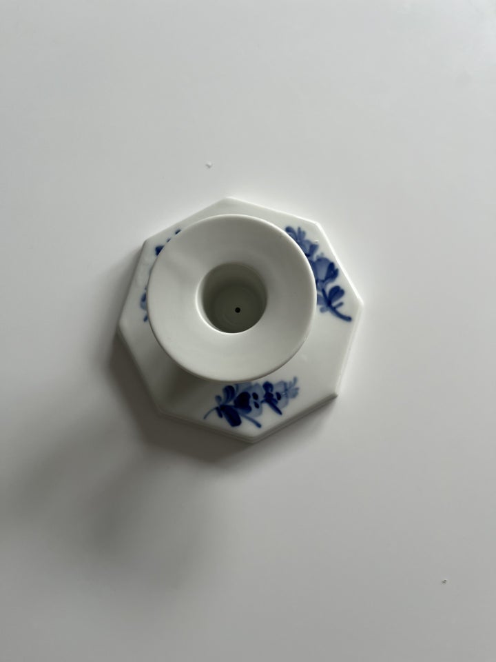Porcelæn Blå Blomst Kantet