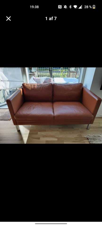 Sofa læder 2 pers