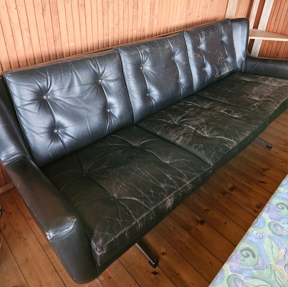 Sofa, læder, 3 pers.