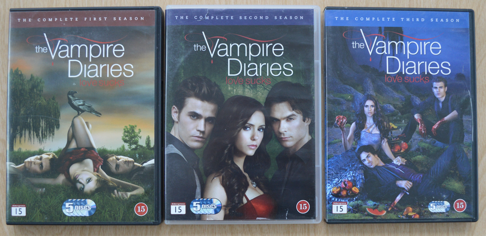 The Vampire Diaries sæson 1-2-3,