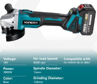 Vinkelsliber, Yofidra for Makita