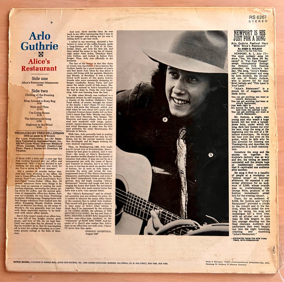 LP, Arlo Guthrie, Alice’s