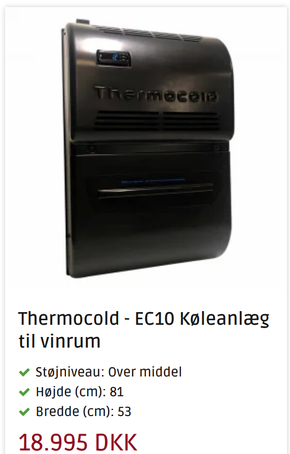 Vinrumskøler EC10