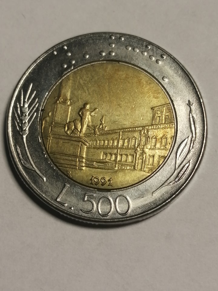 Vesteuropa, mønter, 500 lire