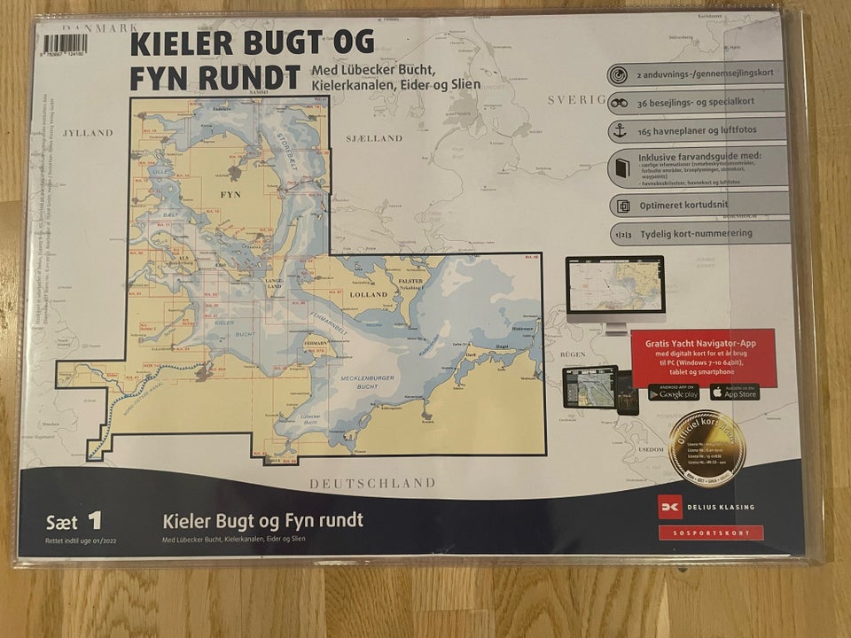 Søkort over Kieler bugt og Fyn,