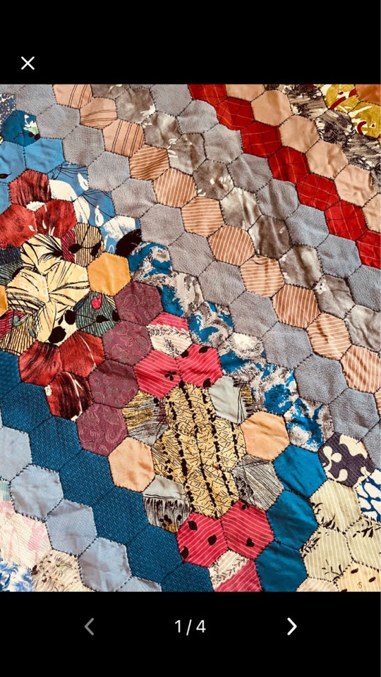 Patchwork sengetæppe , Vintage