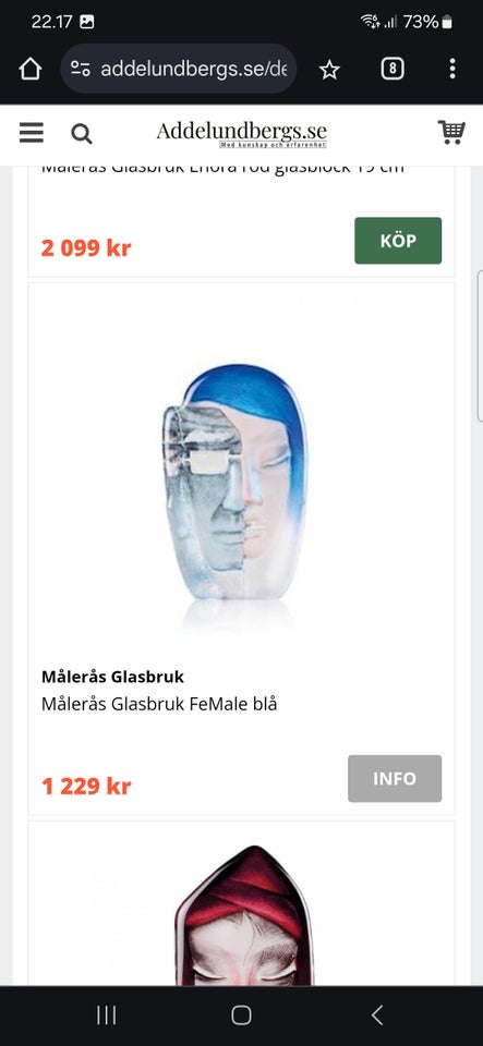 Glasfigur, Mats