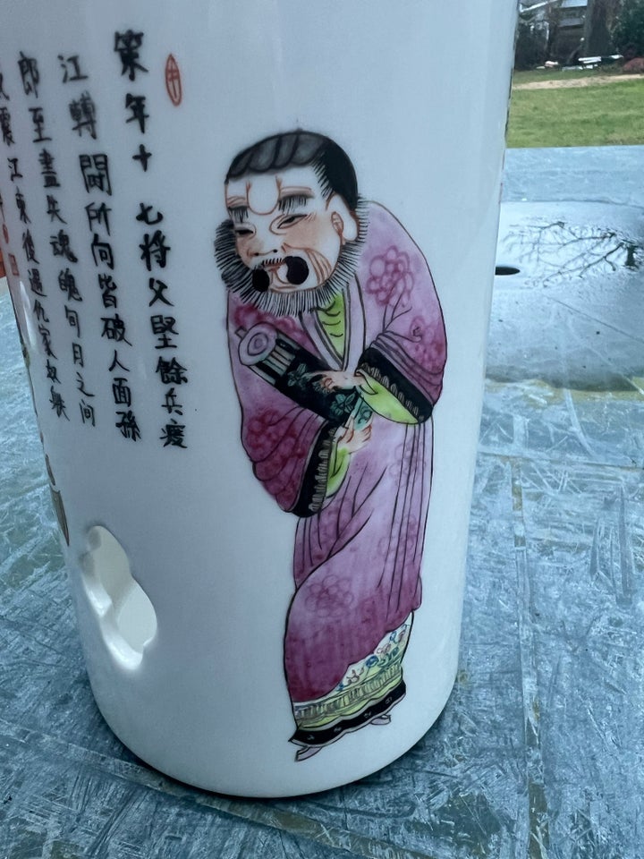 Kinesisk hatstand vase Porcelæn