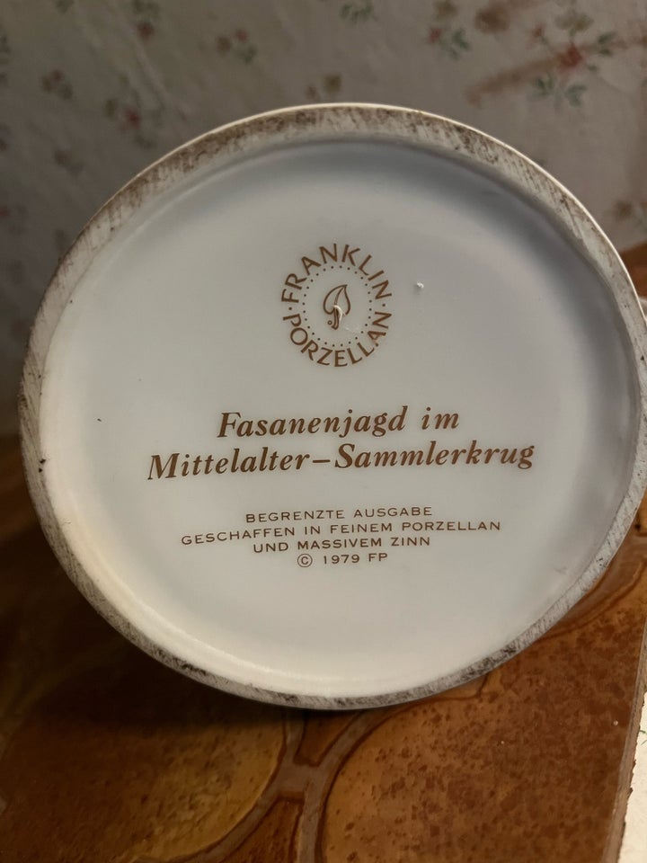 Porcelæn Jagtkrus Franklin